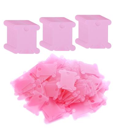 100 pieces of plastic dental floss (pink)