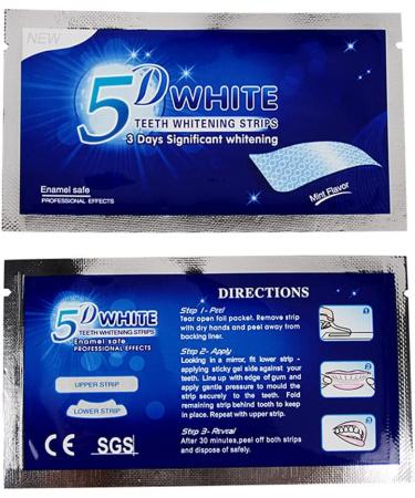 5D Teeth Whitening Strips | 28 Strips | Effective & Sensitive | Reduce Sensitivity | Teeth Whitener - Buy Online on GoSupps.com