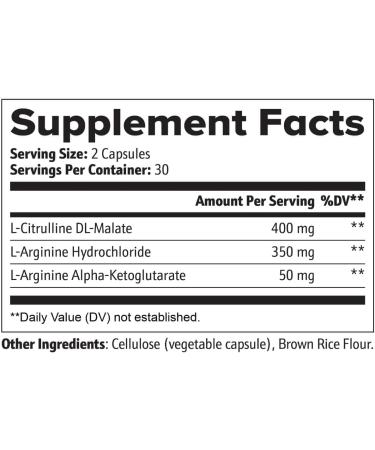 World's Best Supplements Nitric Oxide Booster L-Arginine & L-Citrulline Complex 400mg 60 Capsules - Buy Online on GoSupps.com