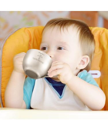 Personalized Baby's First Cup - Baptism & Christening Gift - 304 Stainless Steel - Custom Engraved Toddler Cup for New Baby - 6 oz - Buy Online on GoSupps.com