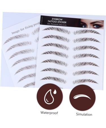 VINTORKY False Eyebrow 4pcs Eyebrow Stickers Water Proof Stickers Eyebrows Tattooed 6d Hair-like Eyebrows Stickers Shaper - Buy Online on GoSupps.com