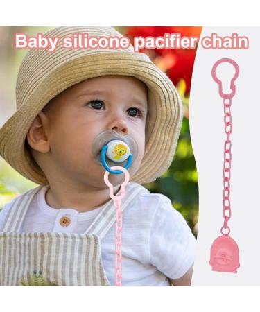 4 Set Pacifier Chains for Babies - Soft Pacifier Clips with Adapters for Toys | Perfect Baby Shower Gift - Buy Online on GoSupps.com