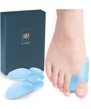 SMATIS Bunion Correctors Toe Straightener  4PCS Light Blue Bunion Protector Toe Separators Gel Big Toe for Hallux Valgus Relieve Pain