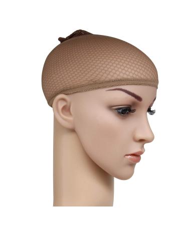 Blisstime Wig Cap Open End Mesh Net Liner Brown & Black (Pack of 12) - Buy Online on GoSupps.com