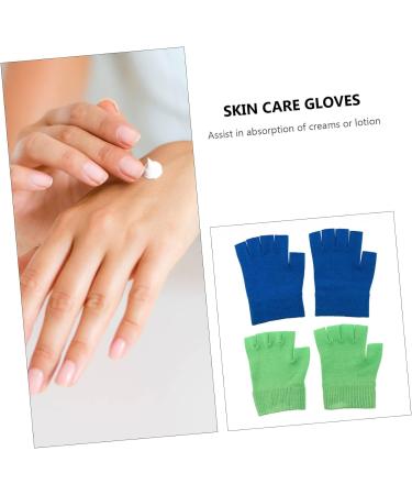 HONMEET 2 Pairs Gel Gloves Moisturizing Fingerless Gloves Overnight Dry Hands Gloves Overnight Moisturizing Hand Gloves for Women Fingerless Cotton Gloves Spa Gloves Dipping - Buy Online on GoSupps.com
