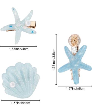 Freemlose 20-Piece Sea Hair Clips Set | Colorful Shell & Starfish Hair Accessories for Girls | Children's Hair Decorations - Buy Online on GoSupps.com
