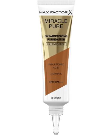 Max Factor Miracle Pure Foundation Mocha 93 - Lightweight Coverage for a Flawless Finish - Buy Online on GoSupps.com