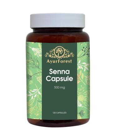 AyurForest Senna Supplement Capsules | 120 Count (500 mg)