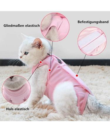 Voarge Recovery Suit for Cats | Post-Op Anti-Licking Body Suit | Warm Weaning Recovery Wear for Cats & Dogs (Large Pink) - Buy Online on GoSupps.com