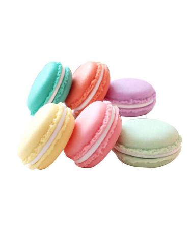 SECOWEL 12 Pieces Mini Cute Colorful Macaron Jars Headphone Earrings SD Card Organizer Storage Box Cosmetic Bag
