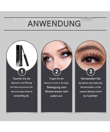 Yugugomo Mascara volume and length makeup mascara waterproof volume extension fixed makeup eyelashes fixed mascara for wedding date travel party evening stage end of year prom - Buy Online on GoSupps.com