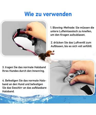 Buy Supet Rewrise Dog Inflatable Collar - Soft Leak Protection for Post-Op Dogs | Gray - Size S (17.8-25.4 cm) - International Shipping Available - Buy Online on GoSupps.com