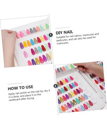 minkissy 1pc Nail Color Book Nail Color Chart Display Nail Color Display Board Salon Nail Color Plate Nail Polish Color Chart Nail Color Display Plate Accessories Manicure Abs White - Buy Online on GoSupps.com