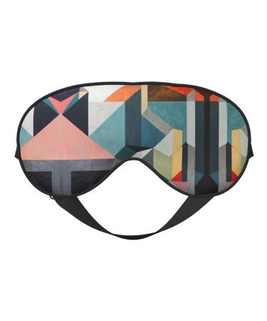 Abstract Geometric Print Unisex Sleeping Eye Mask Soft Comfortable Light-Blocking Eye Mask