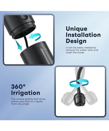 Electric Ear Wax Removal Kit - 4 Pressure Modes for Safe & Effective Ear Cleaning - Includes Basin and 10 Tips - Black - Buy Online on GoSupps.com