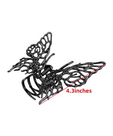 Metal Liquid Butterfly Hair Clip - Large Claw Clip for Thick Hair | Vintage Geometric Barrette for Women and Girls - Buy Online on GoSupps.com