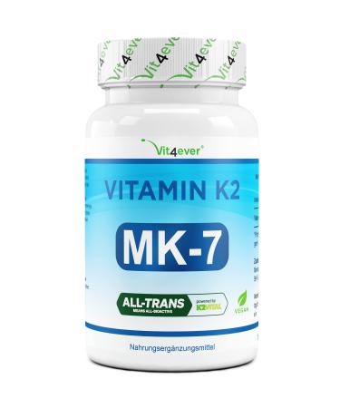 Vitamin K2-365 tablets - Premium raw material: real K2 with 99.7+% all trans mk7 (K2Vital from Kappa) - high -dose - laboratory test - vegan
