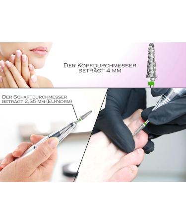 Nail Miller Bit - Hard Metal Grinder for Acrylic & Gel Nails | Konus Shape Pedicure & Manicure Tool - Buy Online on GoSupps.com