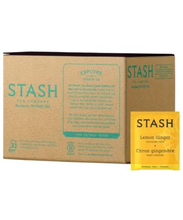 Stash Tea Lemon Ginger Herbal Tea Box of 100 Tea Bags Ginger Lemon 100 Count (Pack of 1)