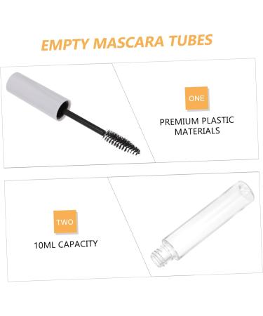Didiseaon 20 Pcs Eyelash Tube Mascara Bottles Cosmetic Empty Eyeliner Tubes Clear Round Tubing White Plastic - Buy Online on GoSupps.com