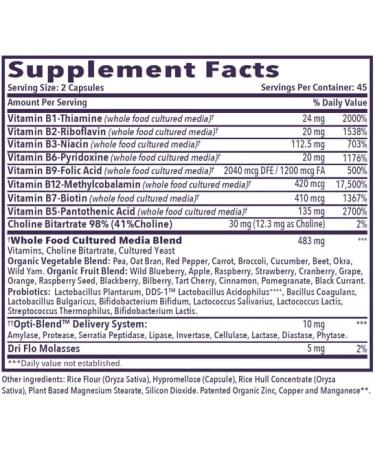 Dr. Brimhall's Opti Methyl B-High Potency Whole Food Complex B-Vitamin - Premium Quality Supplement - Buy Online on GoSupps.com