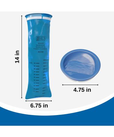 HCS Disposable Vomit Bags - 24 Blue Emesis Bags, Medical Grade - 40 FL OZ, Easy Close, Leak Proof - Ideal for Car Sickness, Travel & Home Use - Buy Online on GoSupps.com