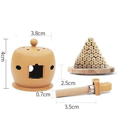 Moxibustion Box Chinese Moxa Sticks Burner Heating Acupuncture Point Reusable Self-Adhesive Moxa Roll Stick Holder for Joint Knee Pain Care - Buy Online on GoSupps.com