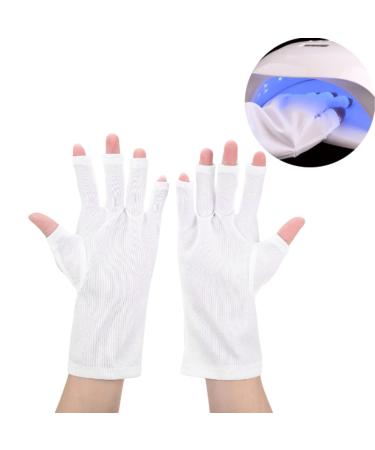 Buy Anti-UV Fingerless Nail Art Gloves - Protect Your Hands with LED Manicure UV Shield | International Shipping - Buy Online on GoSupps.com