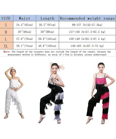 Adult Women's Fringe Latin Dance Pants - Black Tassel Performance Costume - Orange - Medium - Buy Online on GoSupps.com