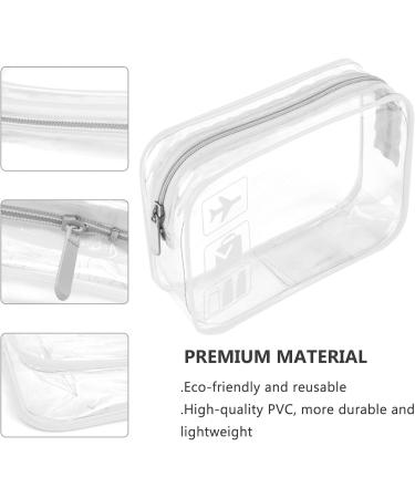 TSA Approved Clear Travel Toiletry Bag Quart Size - 2 Pack | Transparent Airport Carry On Liquid Bag for Toiletries - White - Buy Online on GoSupps.com