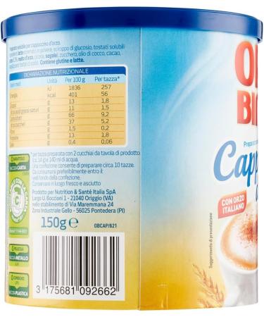 Orzo Bimbo Test Packets for Soluble Barley Cappuccino 150g + Orzo Bimbo Orzo Bimbo 120g A Caffeine Free Alternative + 1 x Fr - Buy Online on GoSupps.com