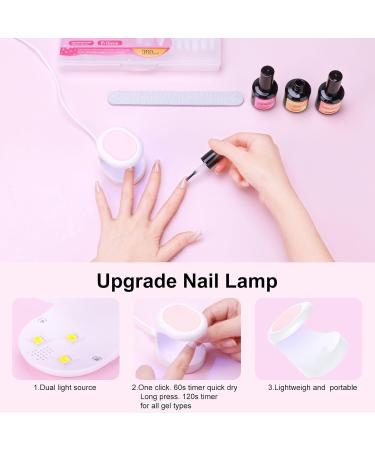 360PCS AISEELY Gel Tips Nail Extension Kit - Short Coffin Soft Gel Tips with 4 In 1 Nail Accessories and UV LED Lamp - Buy Online on GoSupps.com