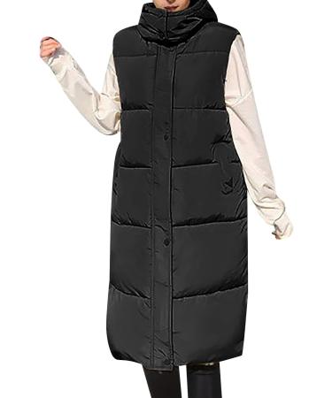 Women's Waterproof Winter Coat - Creamkatzii Long Quilted Jacket with Removable Hood | Warm & Lightweight | Black & Cream | Plus Sizes Available - Buy Online on GoSupps.com