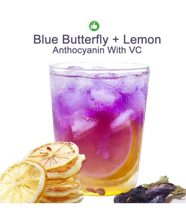 Blue Butterfly Bean Powder - 100% Pure Dried Blue Pea Flowers for Recipes & Food Coloring - 100G - Buy Online on GoSupps.com