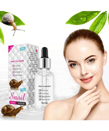 Snail Collagen Face Serum, Regenerating Brightening Nourishing Serum, Anti-aging Anti-wrinkle Deeply Moisturizing Essence, Ideal for Fighting Acne Day and Night