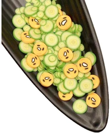 QR 50g Cartoon Zucchini Eggs Slices Polymer Hot Clay Sprinkles DIY Slime Filling Scrapbooking Phone Nail Art Decoration T1127 (Color : Zucchini Eggs) Assorted - Buy Online on GoSupps.com