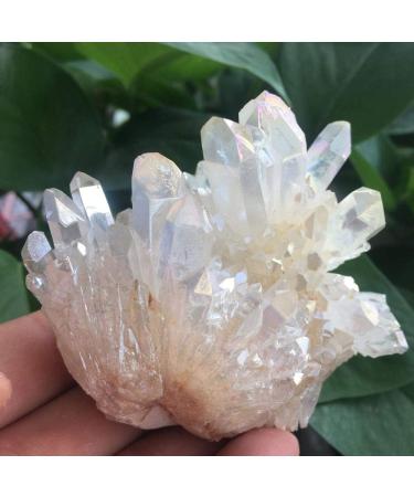 Natural Crystal Rough Beautiful White Flame Aura Quartz Crystal Cluster Specimen 200g - Buy Online on GoSupps.com