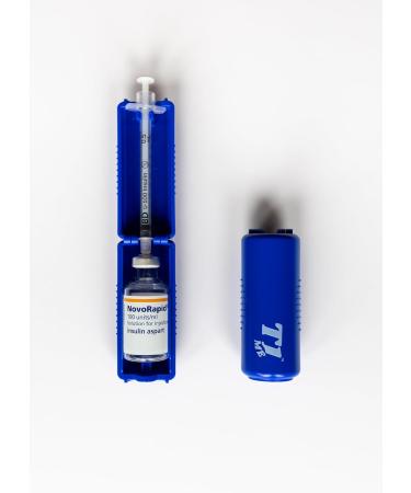 Buy T1me Insulin Filling Support for 0.5ml U-100 Syringe | Insulin Transfer Device for Diabetes | Bottle Protector Case & Vial Holder (Blue) - International Shipping Available - Buy Online on GoSupps.com