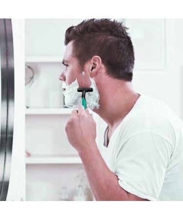 Men's 10PC Portable Manual Beard Trimmer - Travel-Ready Safety Razor with Rubber Grip | Ideal for Home & Hotel Use - Green - Buy Online on GoSupps.com