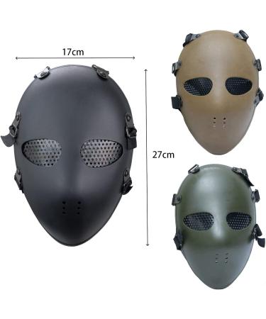 Classic Style Tactical Airsoft Paintball Mask - Black | Head Protective Gear for War Game Shooting | Field Hunting Military Accessories - Buy Online on GoSupps.com