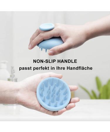Shinlea Scalp Massage Brush - Soft Silicone Shampoo Brush for Hair Growth Dandruff Relief & Head Massage - Wet & Dry Use - Blue - Buy Online on GoSupps.com