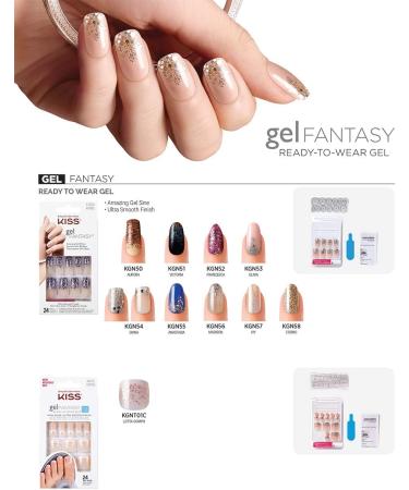 Kiss Gel Fantasy Ready-to-Wear Gel 24 Nails KGN58 Cosmo - Buy Online on GoSupps.com