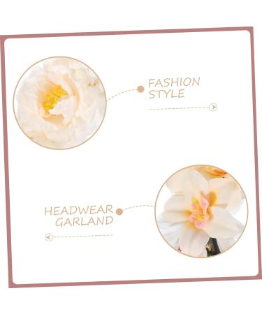 Beavorty Flower Headband Garland Vintage Decor Retro Decor Flower Headpiece Hair Decoration Flower Hair Accessories for Women Prom Headpiece White The Photo Cosplay Travel Fabric - Buy Online on GoSupps.com