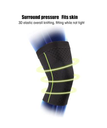 Green Knee Sleeve - Compression Knee Brace for Men & Women | Arthritis Pain Relief & Sports Support (S - Buy Online on GoSupps.com