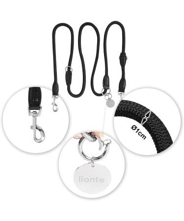 Adjustable Dog Leash - Multifunctional Double Shoulder Leash | Weatherproof 200 cm Black - Lionto - Buy Online on GoSupps.com