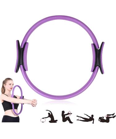 Shop Crazy Bean Fitness Resistance Ring - Double Handle Pilates Yoga Ring with Exercises - Padded Violet - Buy Online on GoSupps.com