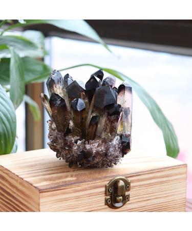 Natural Smokey Quartz Tea Crystal Cluster Stones Crystal Point Specimen Home Decoration Raw Crystals ningxiao (Color : Smokey Quartz Size : 400-500g) 400-500g Smokey Quartz - Buy Online on GoSupps.com