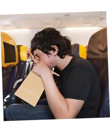 Disposable Vomit Bags 75 pcs - Light Brown Travel Kraft Paper Bags - Buy Online on GoSupps.com