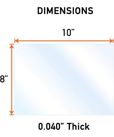 CalPalmy 8x10 PETG Sheet 0.040 Thick - 20 Pack for Crafting Projects, Picture Frames, Cricut Cutting - Safe Protective Film for Adults and Children - Buy Online on GoSupps.com