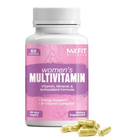 Women's Multivitamin Complete Multivitamin for Women 50+ with Essential Vitamins A B C D E Calcium & Iron Supports Energy Mood Hair Skin Nails & Overall Health 60 Capsules